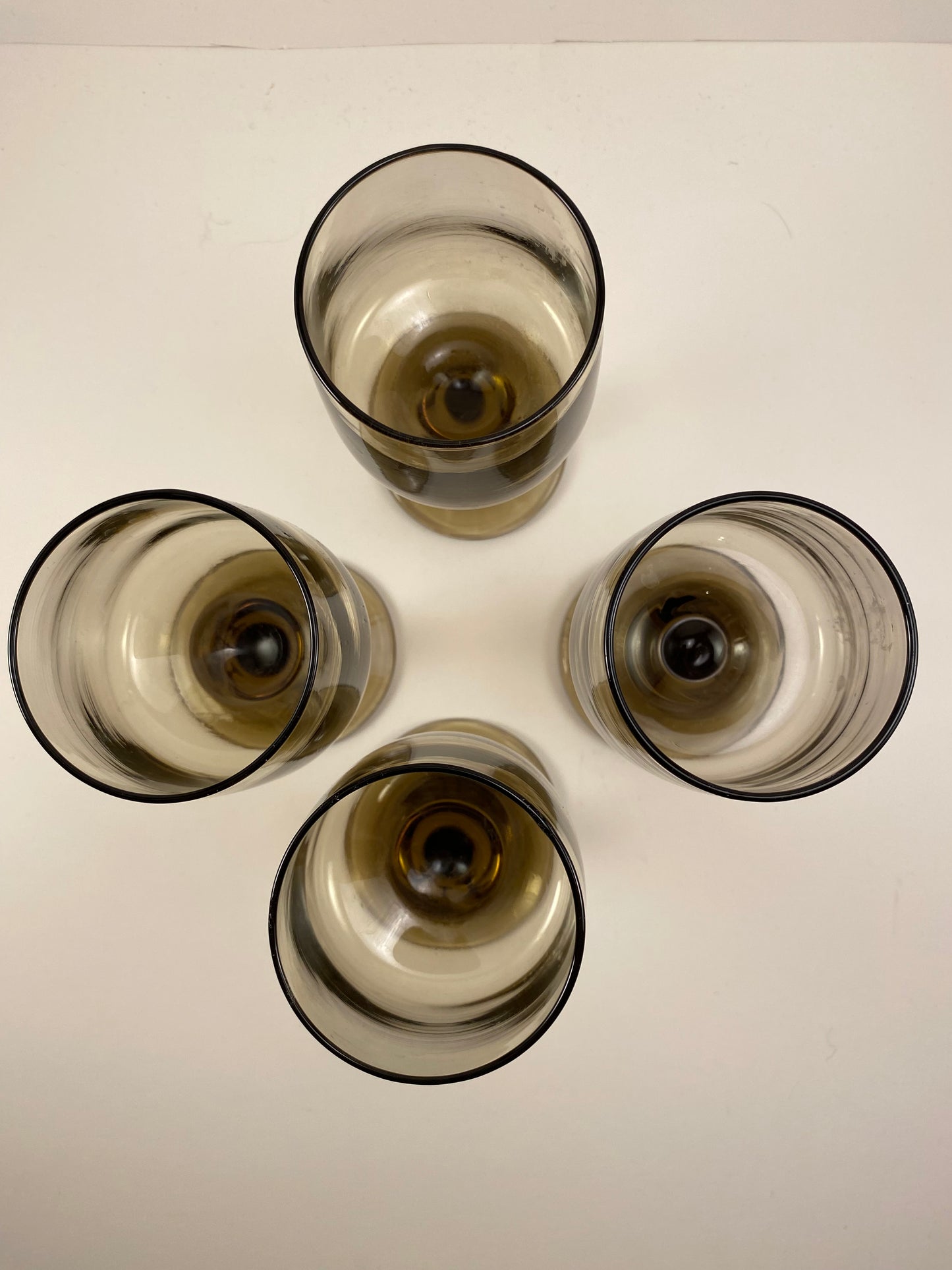 MCM Libbey Tawny Accent Wine Glasses, Set of 4