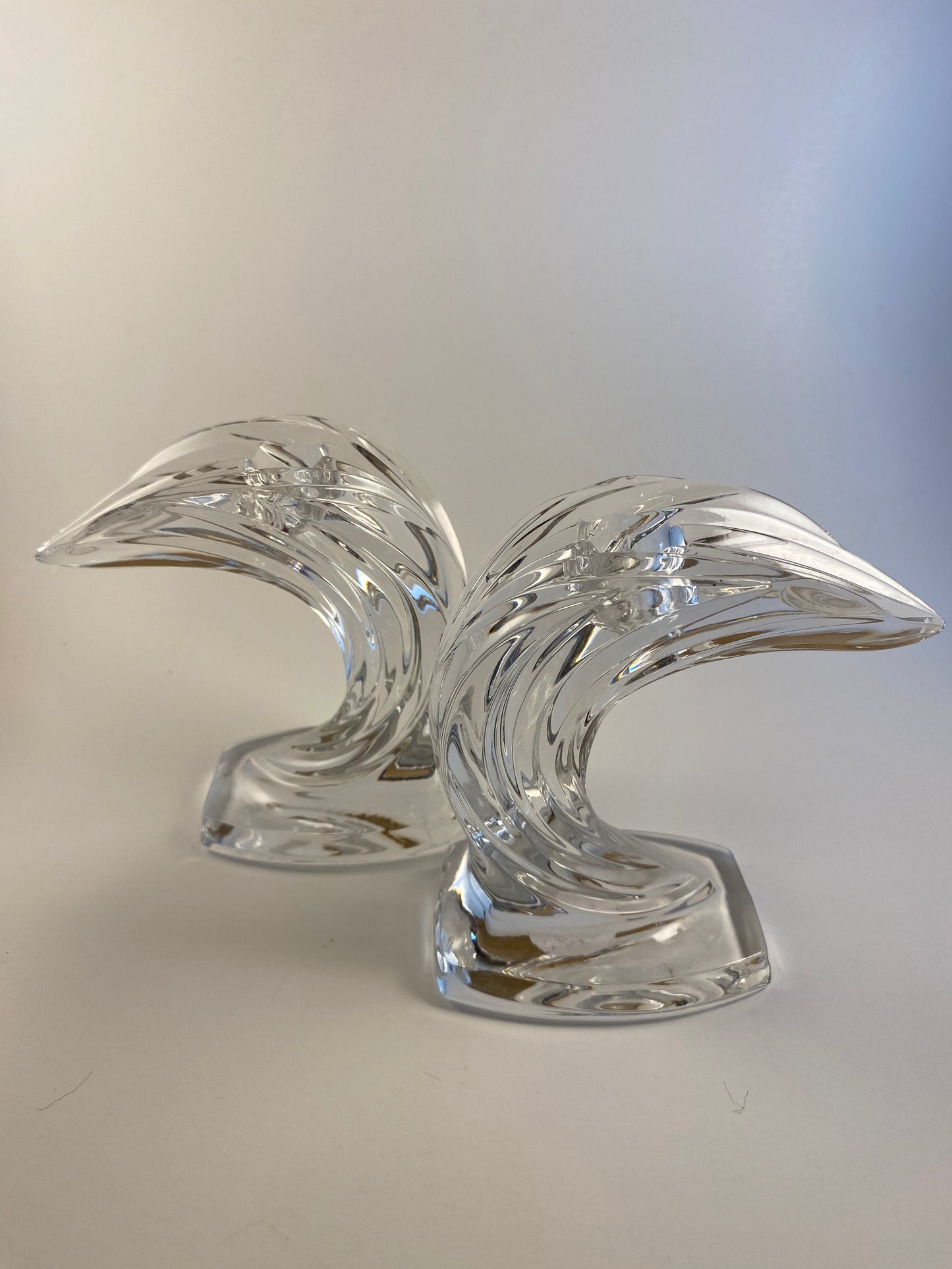 Vintage Gotham Lead Crystal Candle Holders, set of 2