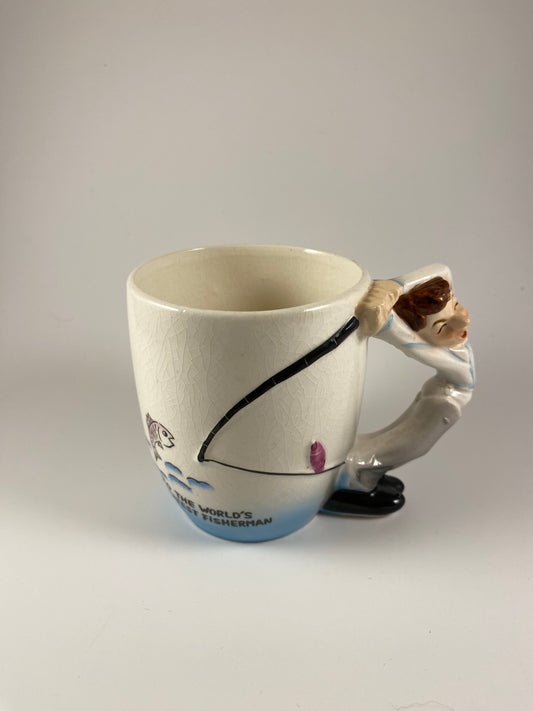 Vintage World’s Greatest Fisherman Mug Made in Japan