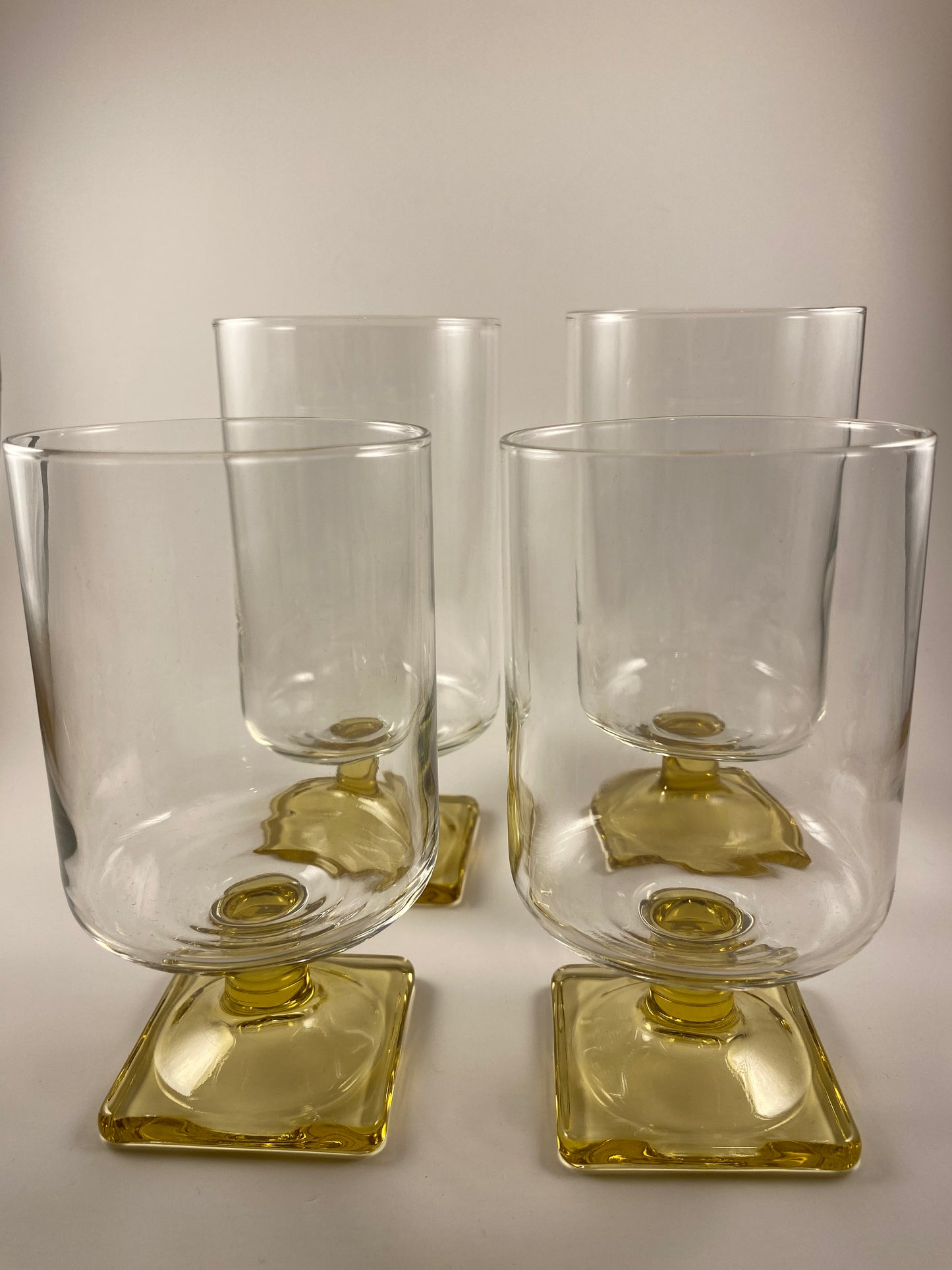 Federal Glass Nordic Topaz glasses. Set of 9.