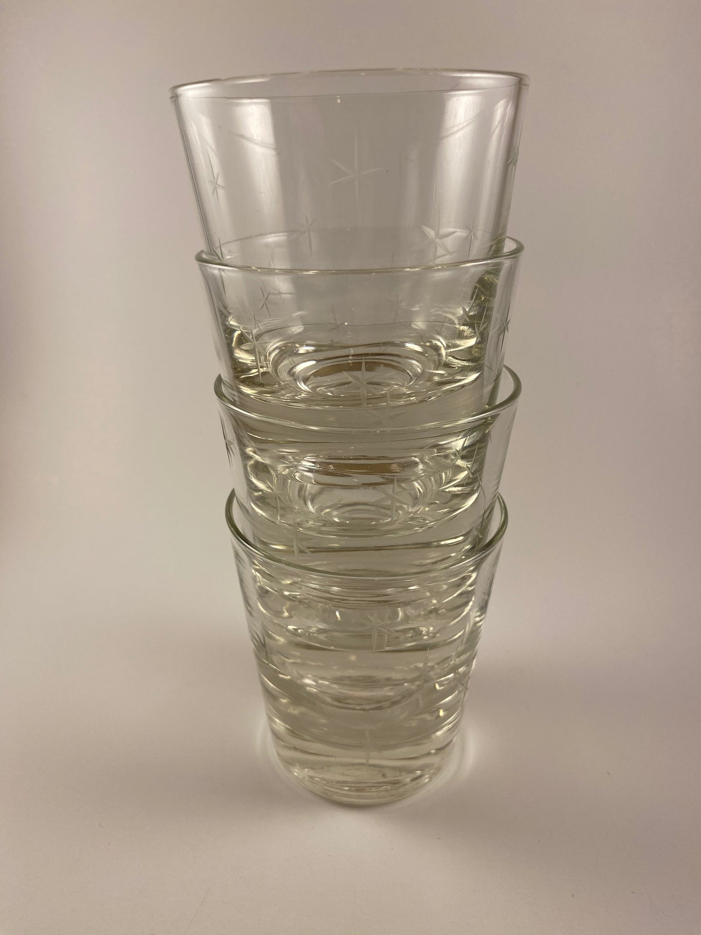 MCM C.G. Quarter Crystal Star dust old fashioned glasses, set of 4