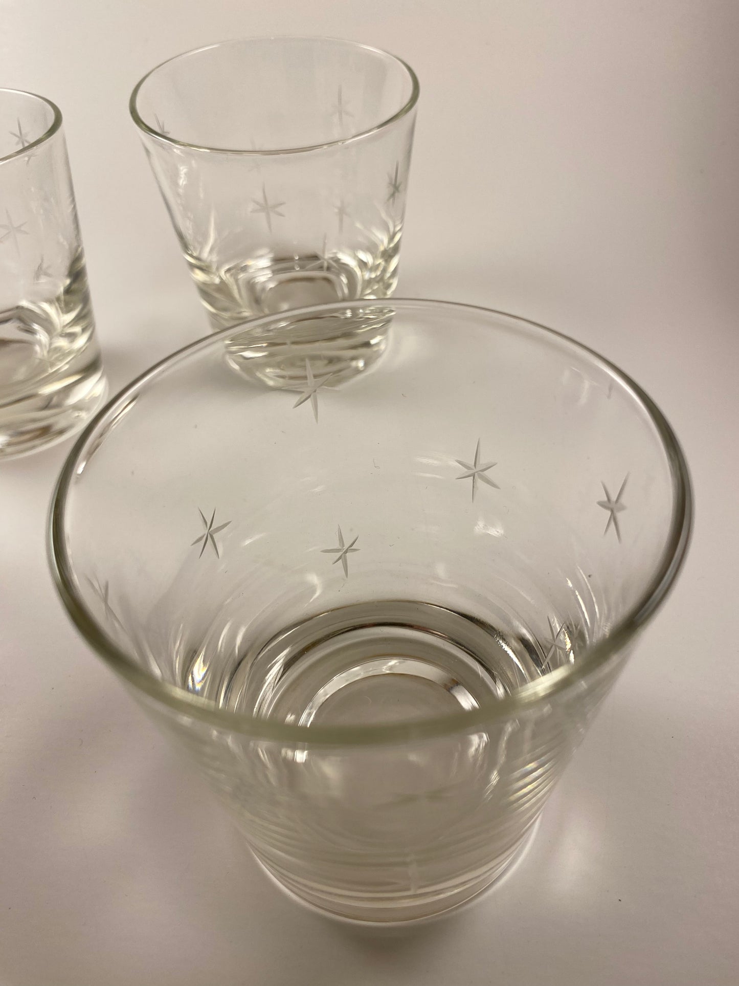 MCM C.G. Quarter Crystal Star dust old fashioned glasses, set of 4