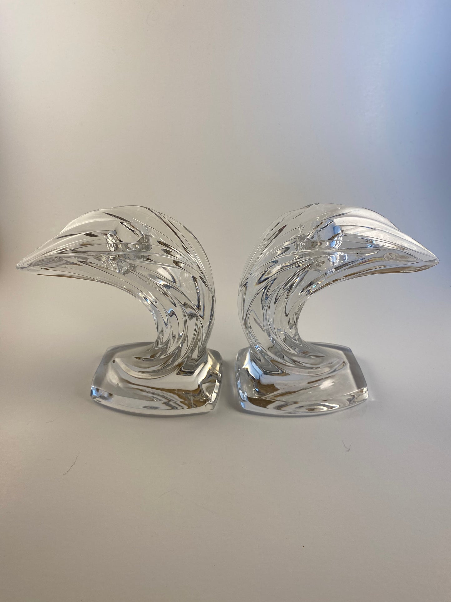 Vintage Gotham Lead Crystal Candle Holders, set of 2