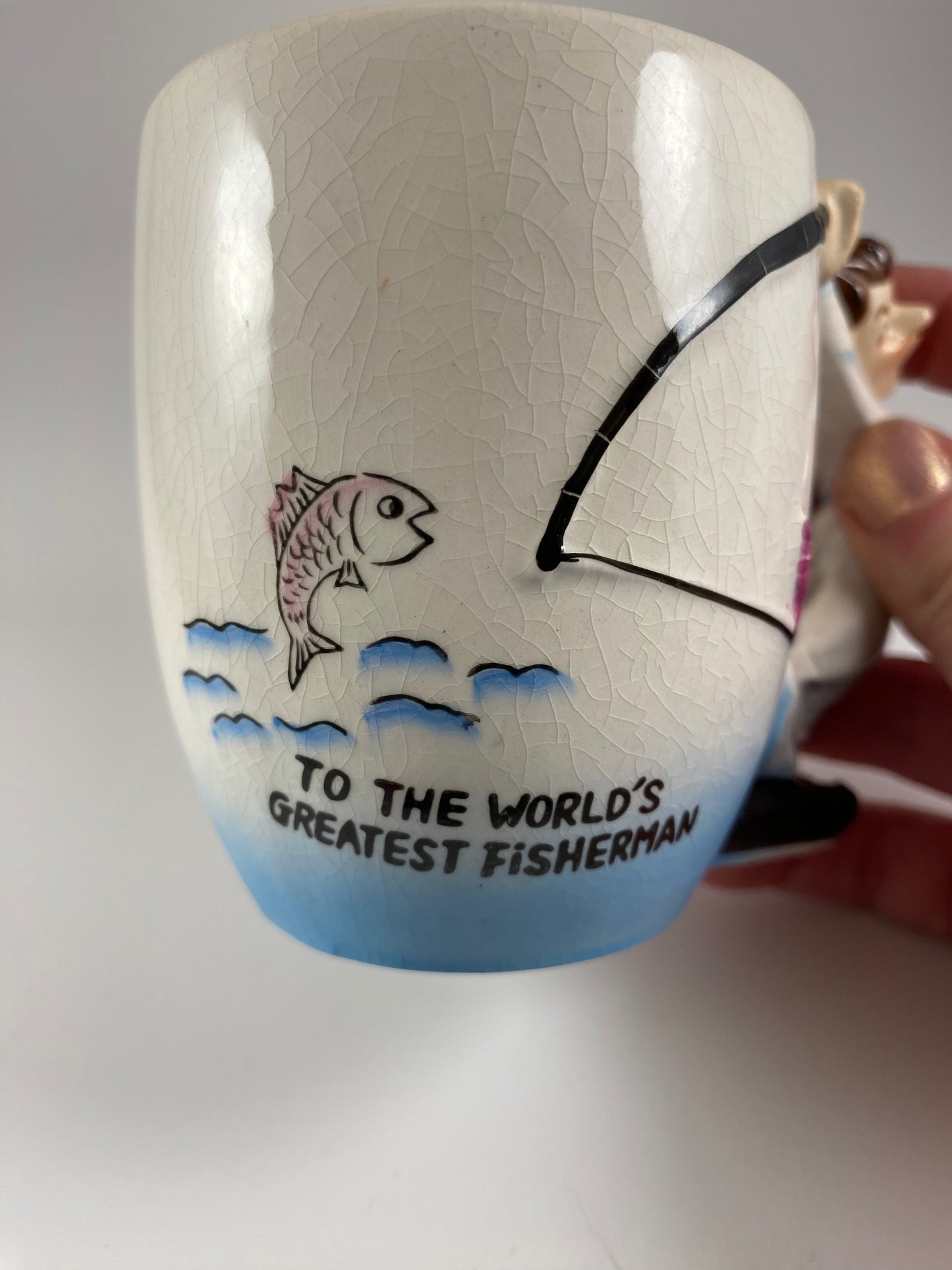 Vintage World’s Greatest Fisherman Mug Made in Japan