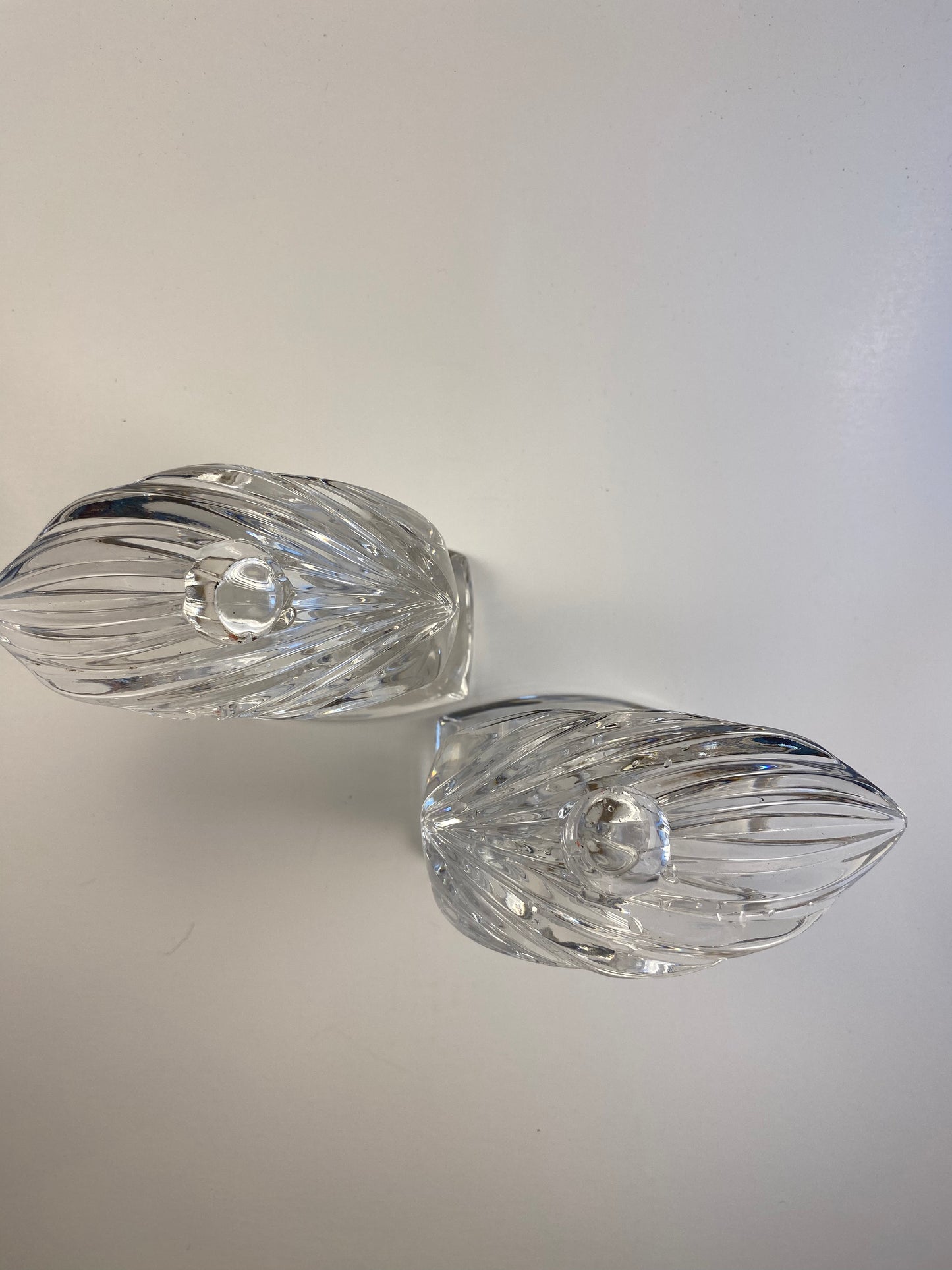 Vintage Gotham Lead Crystal Candle Holders, set of 2