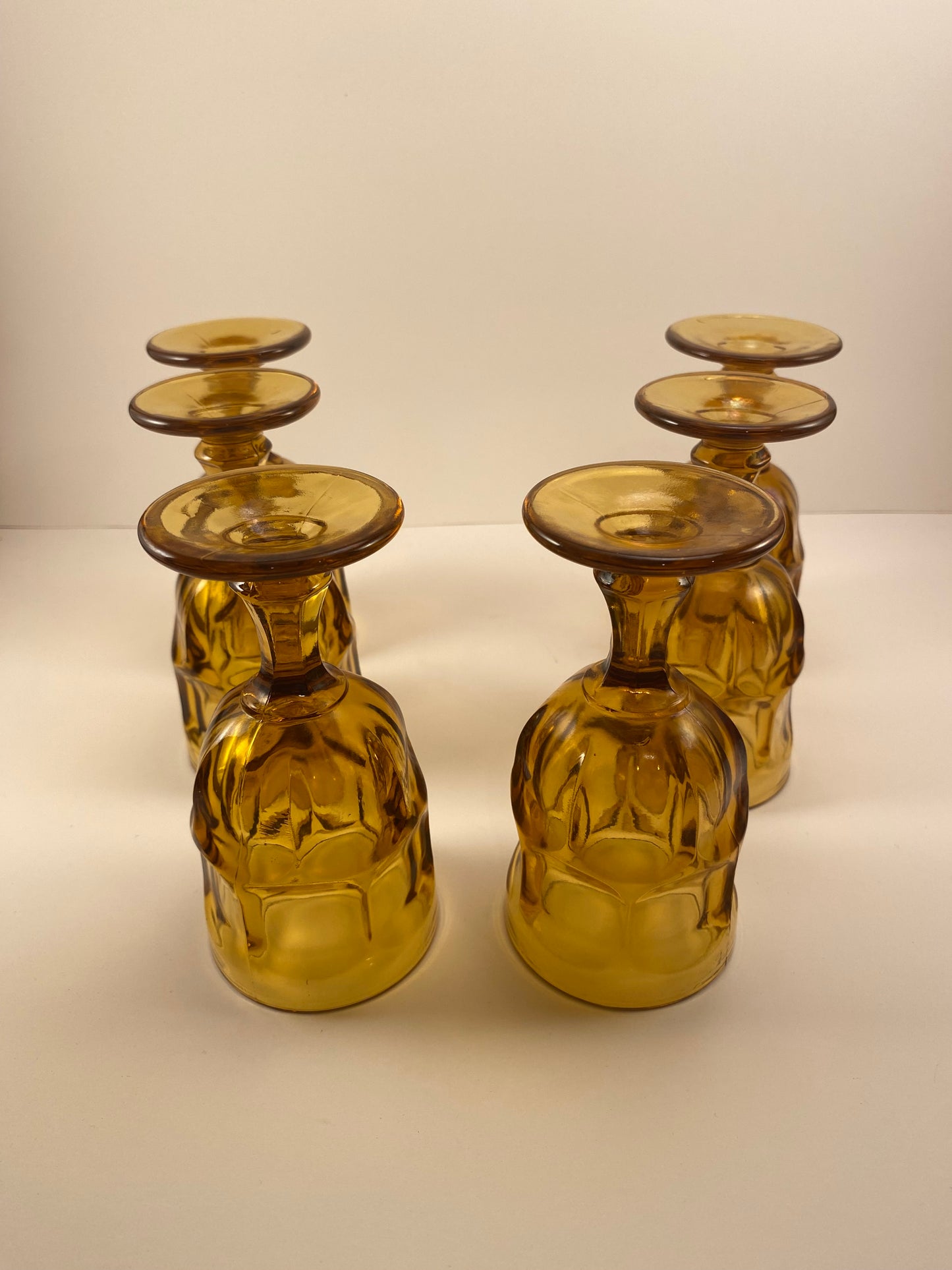 Libbey Glass Ashburton Amber Claret Wine glasses, set of 6